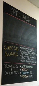 Two Birds blackboard